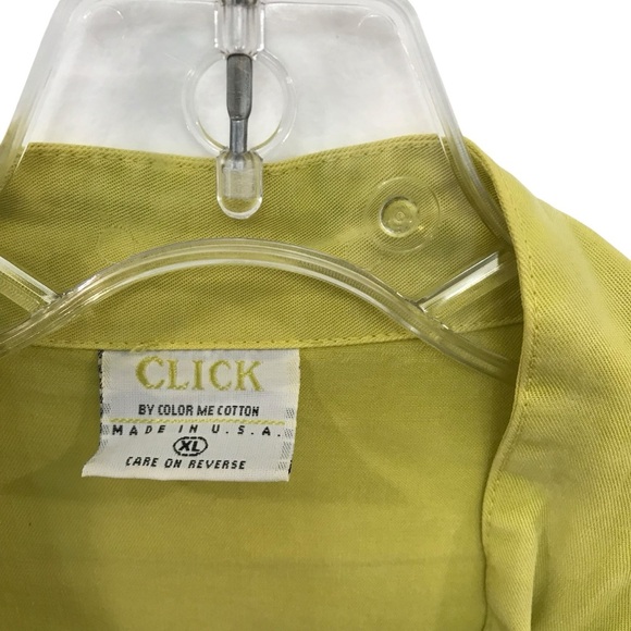 Click CMC Color Me Cotton Womens XL Jacket Yellow USA Art Boho Lagenlook Tencel - Picture 3 of 4